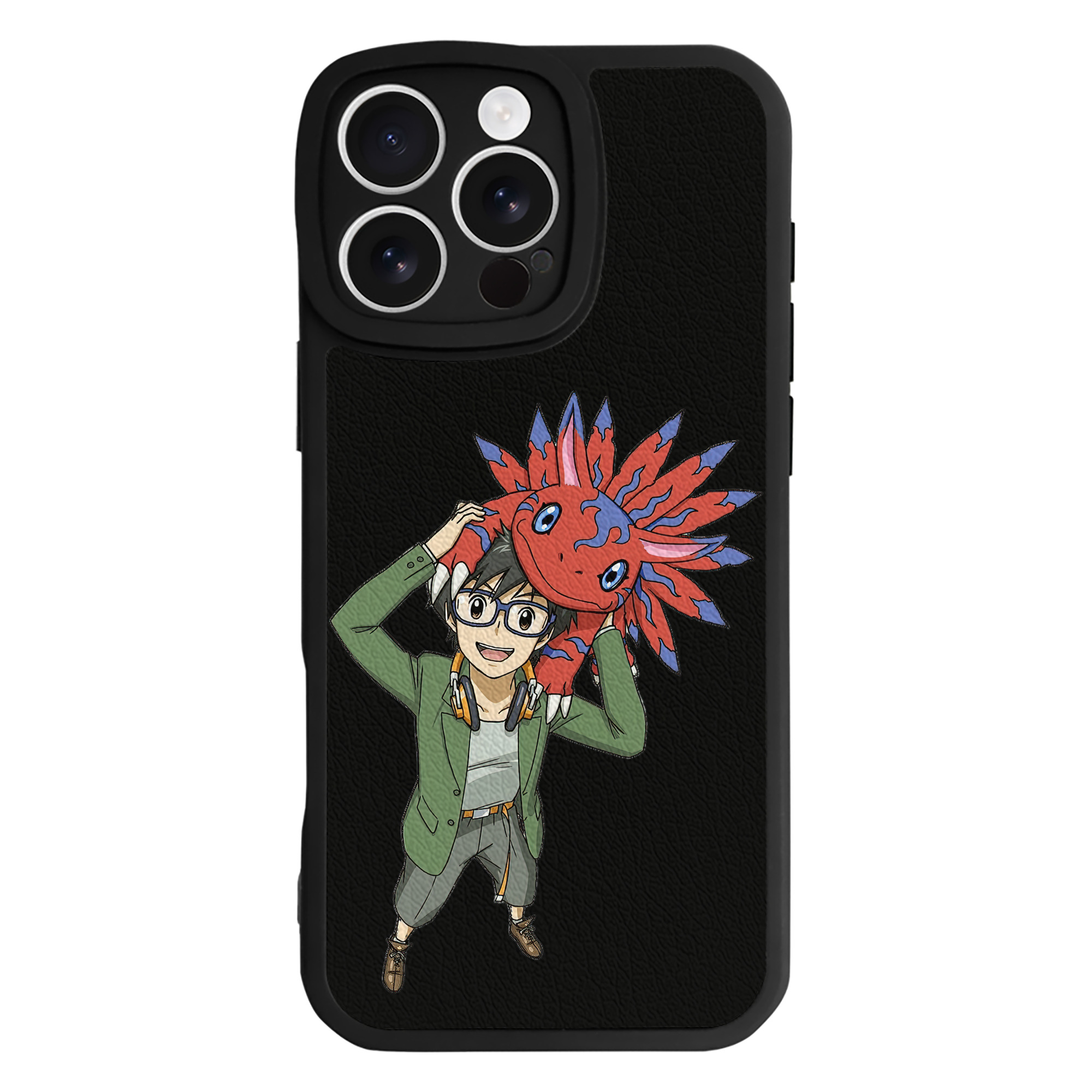 （画像用） Digimon デジタルモンスター/デジモン 【iPhone 16シリーズ対応】シリコンスマホケース（レザー調） 材質：シリコン